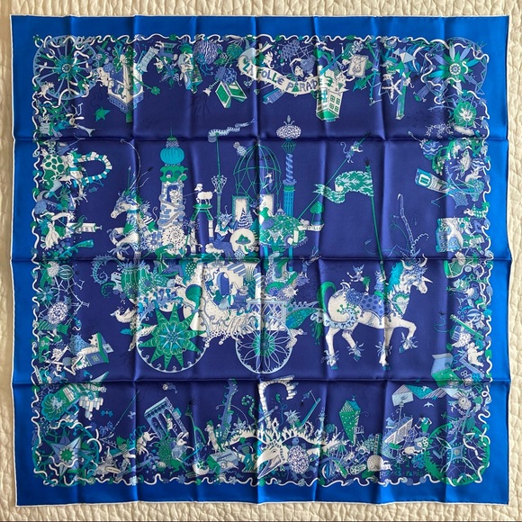 NWT Hermes La Folle Parade Silk Scarf - Picture 5 of 14